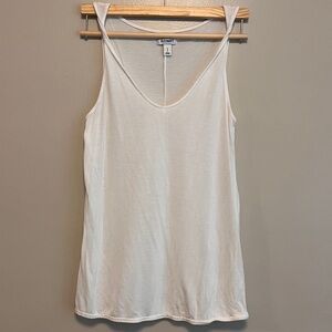 Old Navy Slightly Sheer White Tank Twisted Straps